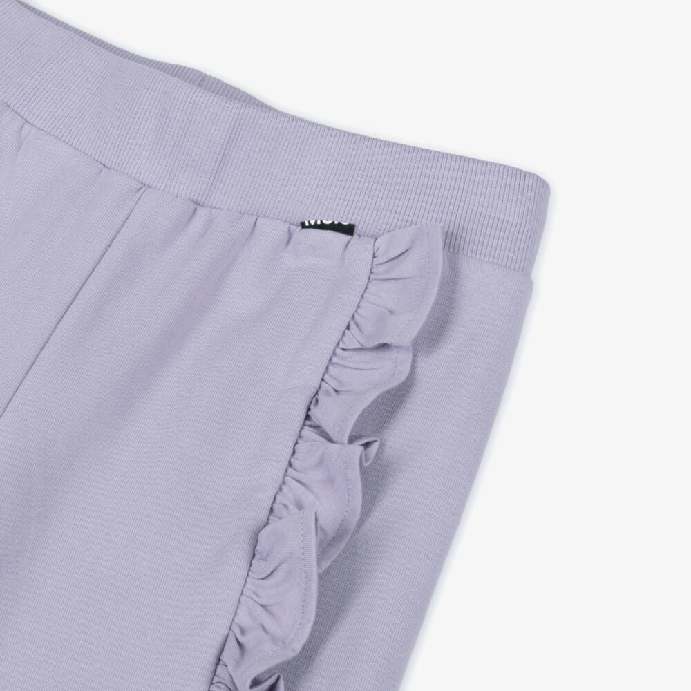 Molo-بنطلون قطني واسع الساق بلون الخزامى للبنات | Childrensalon Outlet