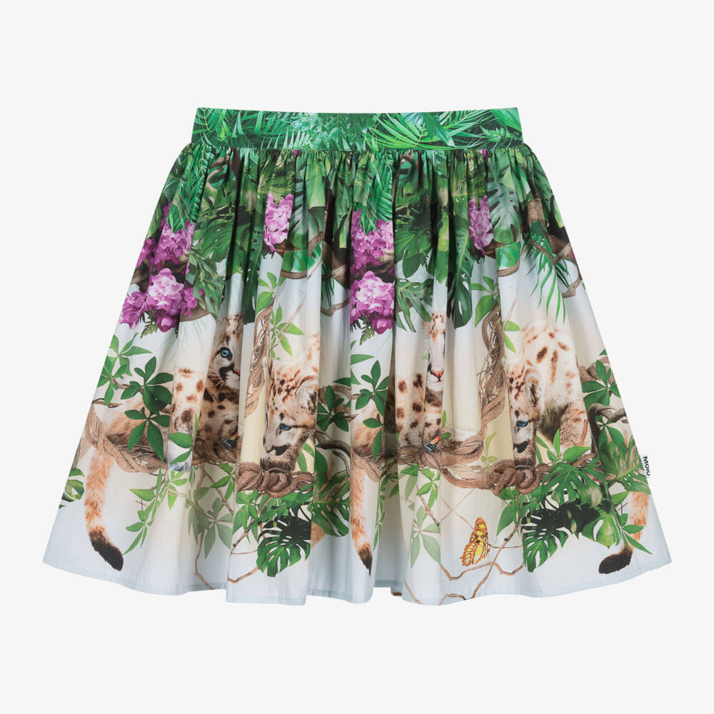 Molo-Юбка из хлопка с листовым узором для девочек | Childrensalon Outlet