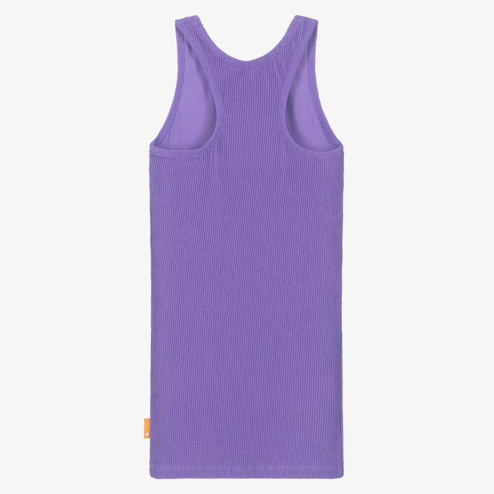 Molo-فستان شاطئ بنفسجي مجعد للبنات | Childrensalon Outlet