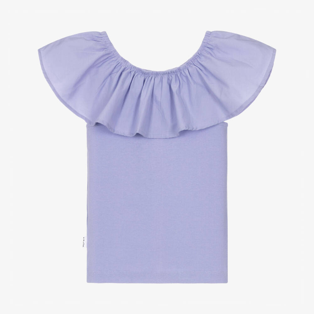 Molo-Лиловый топ без рукавов с оборками | Childrensalon Outlet