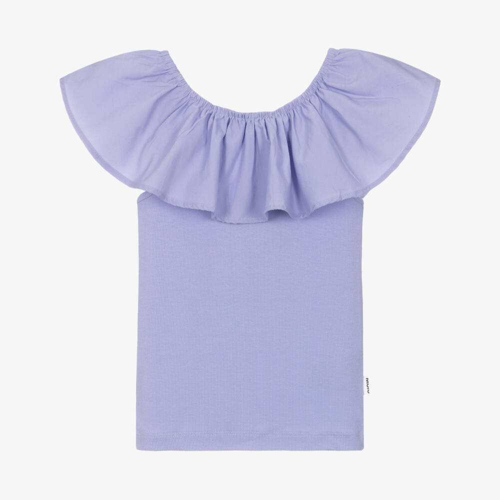 Molo-Лиловый топ без рукавов с оборками | Childrensalon Outlet