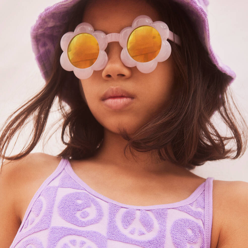 Molo-Girls Lilac Petal Shield Sunglasses | Childrensalon Outlet