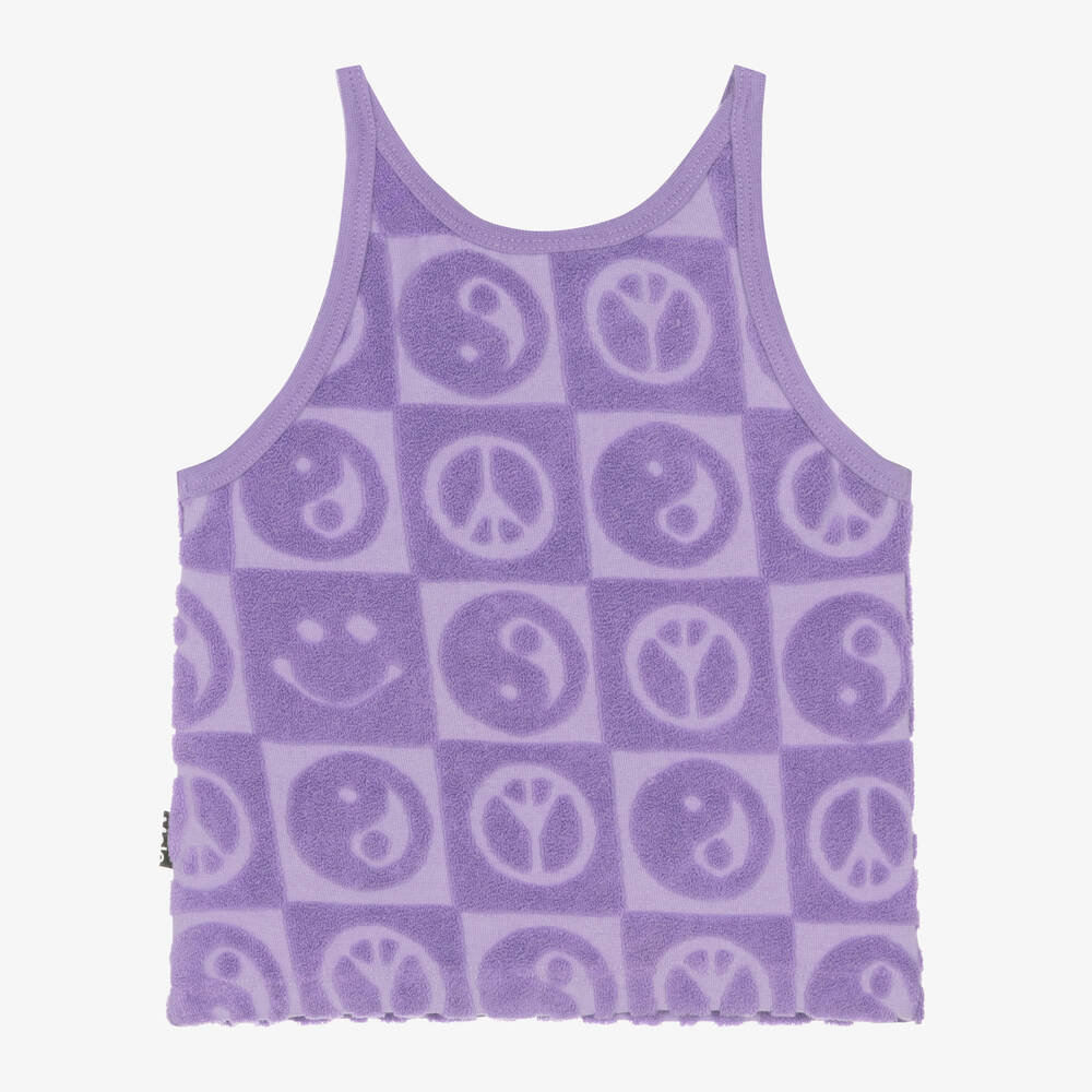 Molo-Girls Lilac Purple Cotton Towelling Top | Childrensalon Outlet