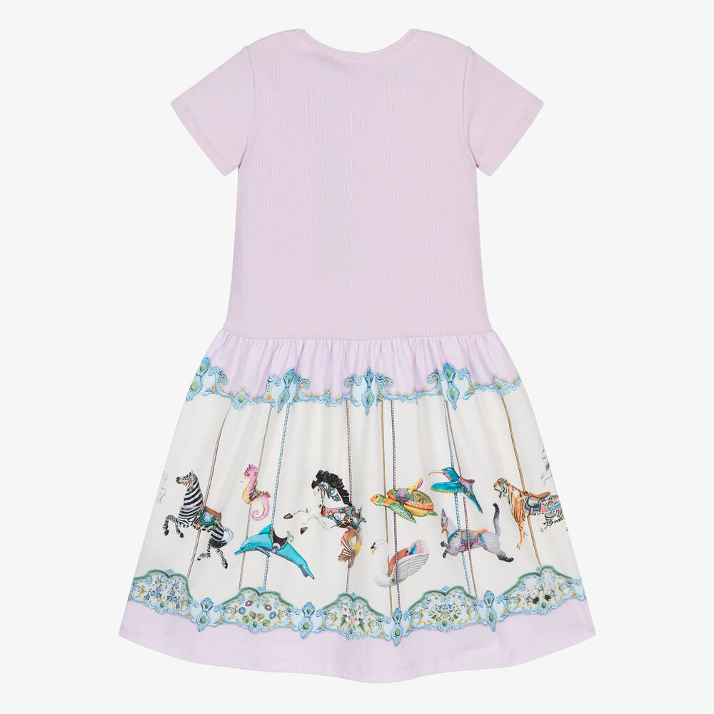 Molo-Girls Lilac Purple Organic Cotton Dress | Childrensalon Outlet