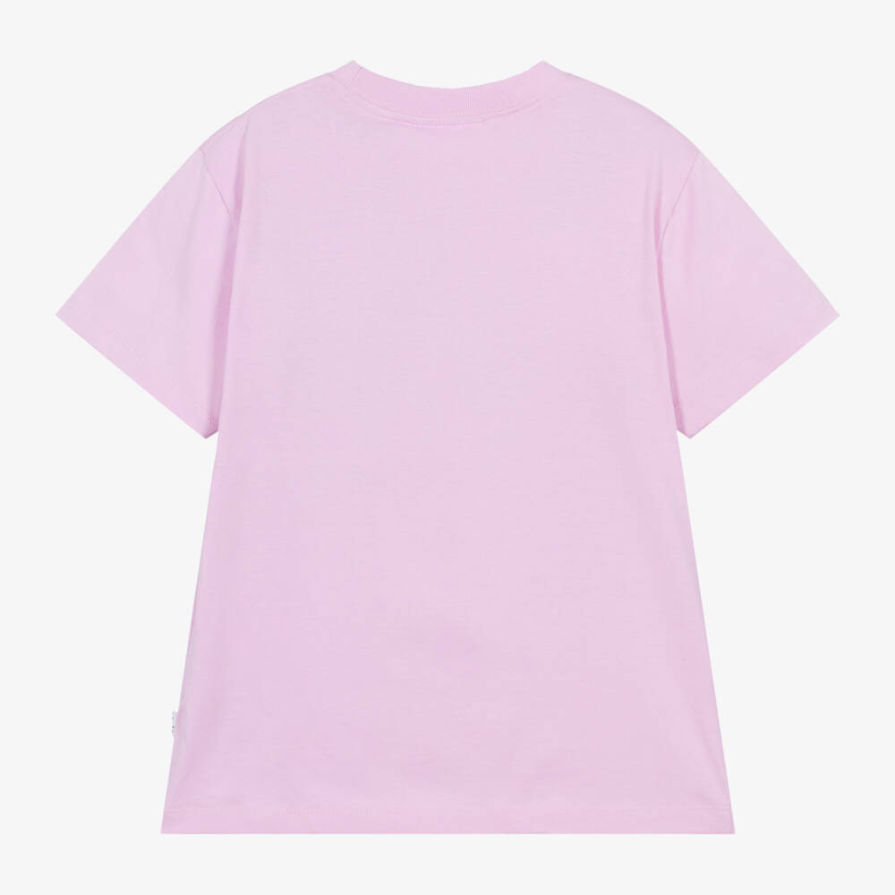 Molo-Girls Lilac Smile Cotton Tee | Childrensalon Outlet