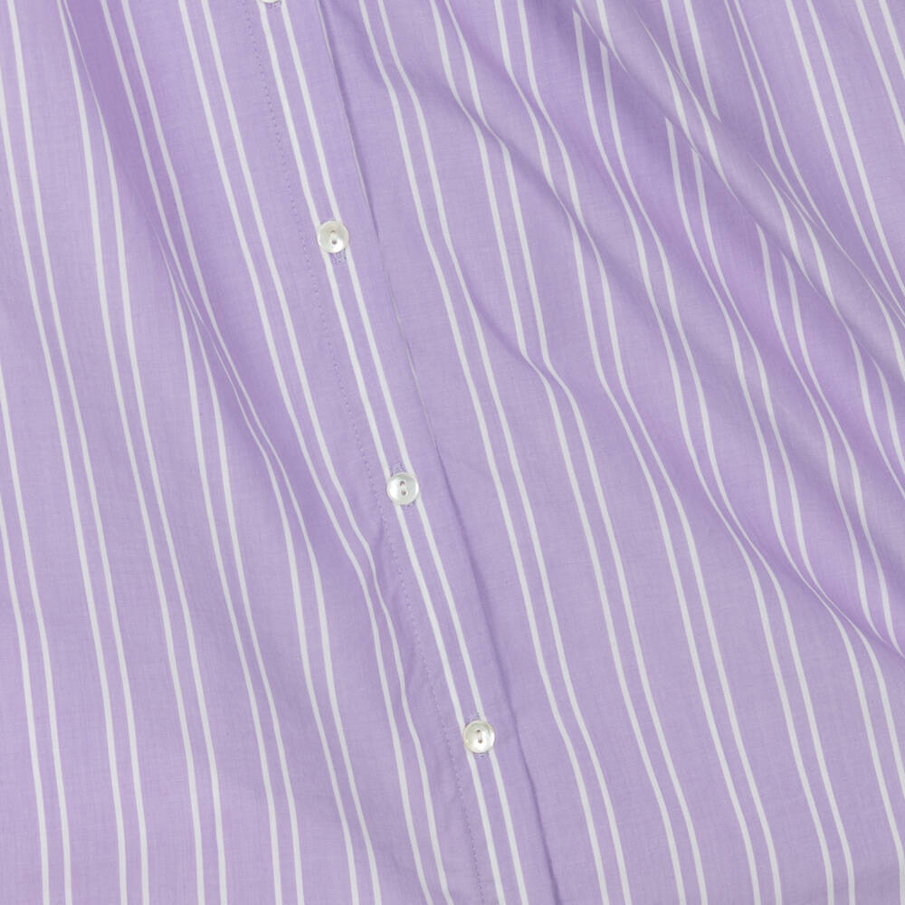 Molo-Girls Lilac Striped Cotton Frock | Childrensalon Outlet