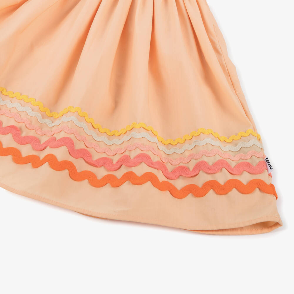 Molo-Girls Melon Cotton Ric-Rac Frock | Childrensalon Outlet