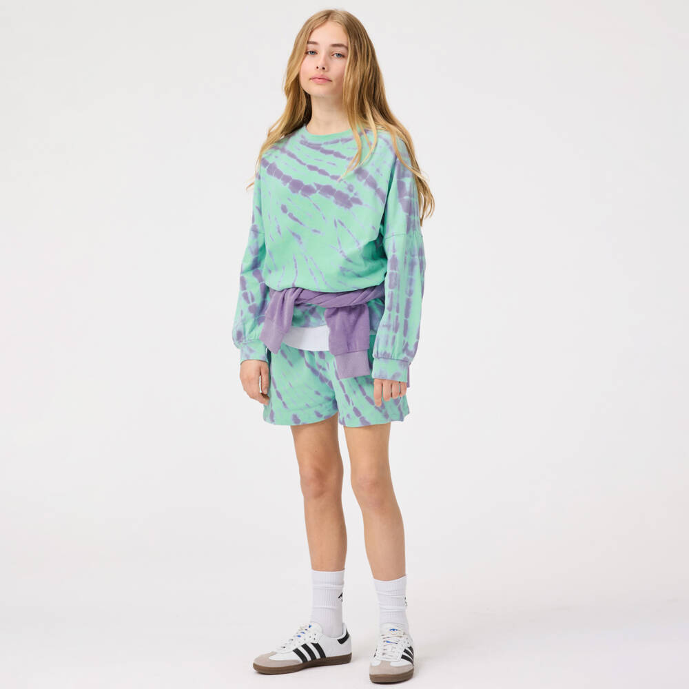 Molo-Свитер мятный и сиреневый тай-дай для девочек | Childrensalon Outlet