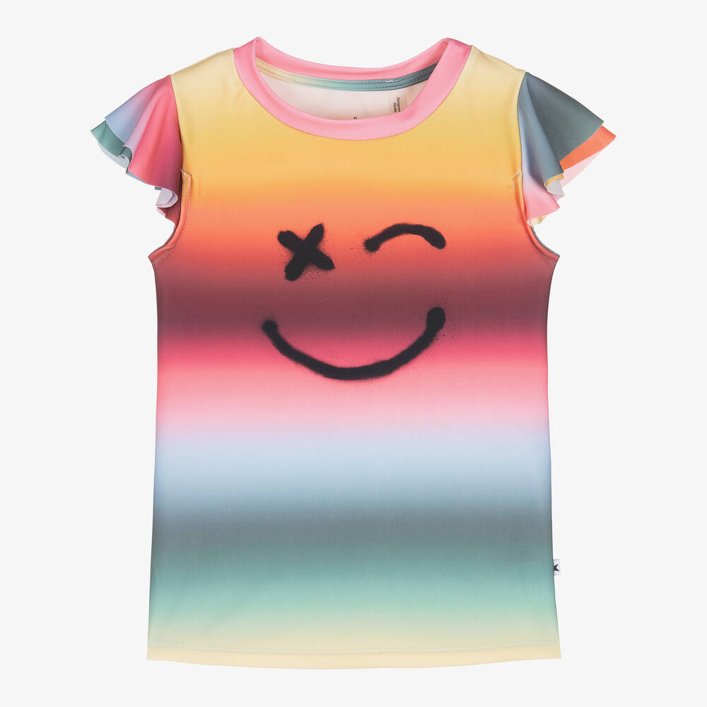 Molo-Girls Multicoloured Smile Sun Top (UPF50+) | Childrensalon Outlet