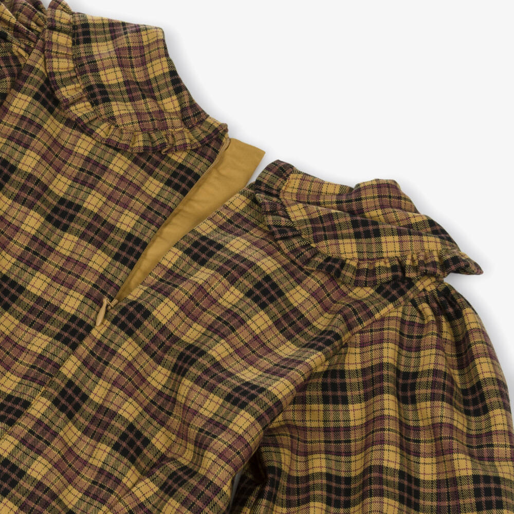 Molo-Платье в клетку винтажное желтое для девочек | Childrensalon Outlet