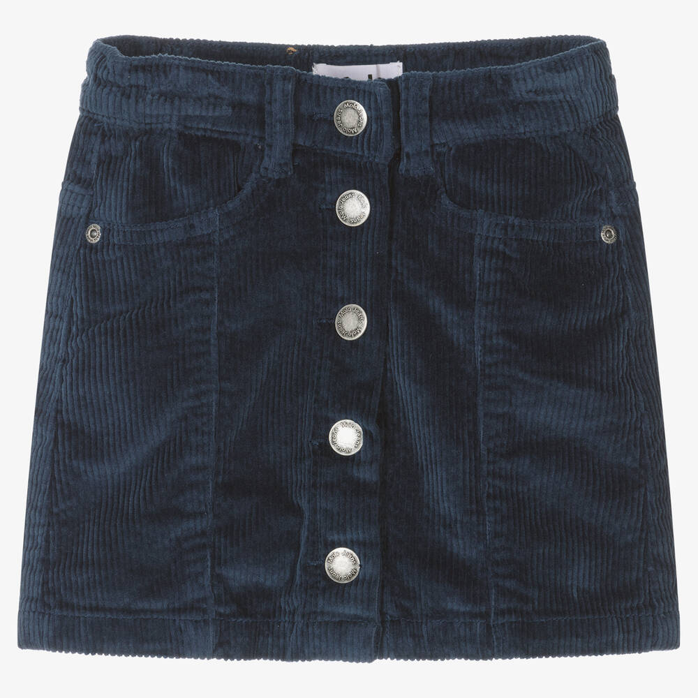 Molo - Girls Navy Blue Corduroy Skirt | Childrensalon