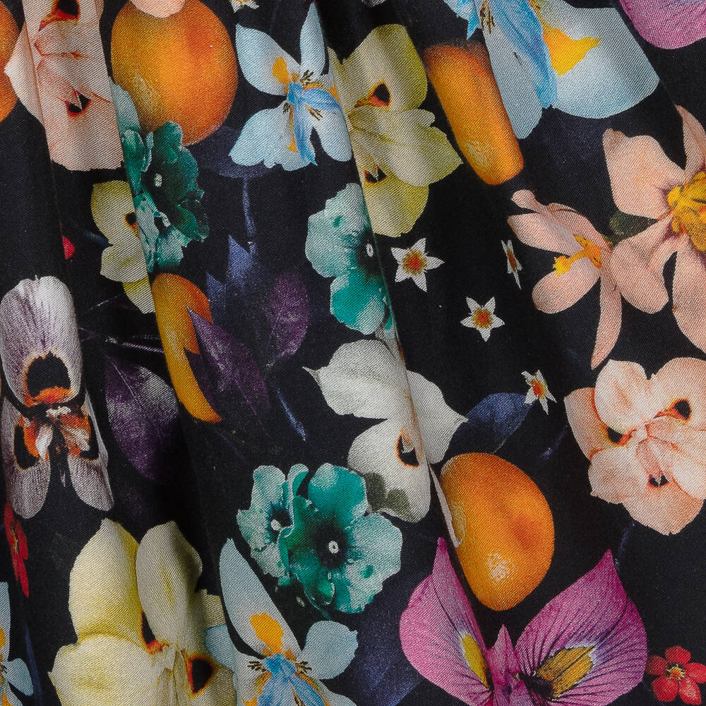 مولو-فستان بطبعة ورود قطن لون كحلي | Childrensalon Outlet