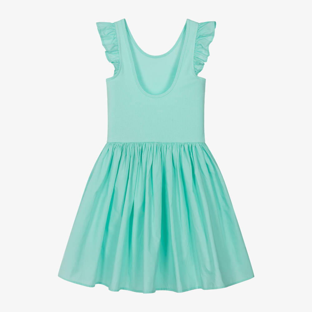 Molo-Girls Ocean Wave Organic Cotton Frock | Childrensalon Outlet