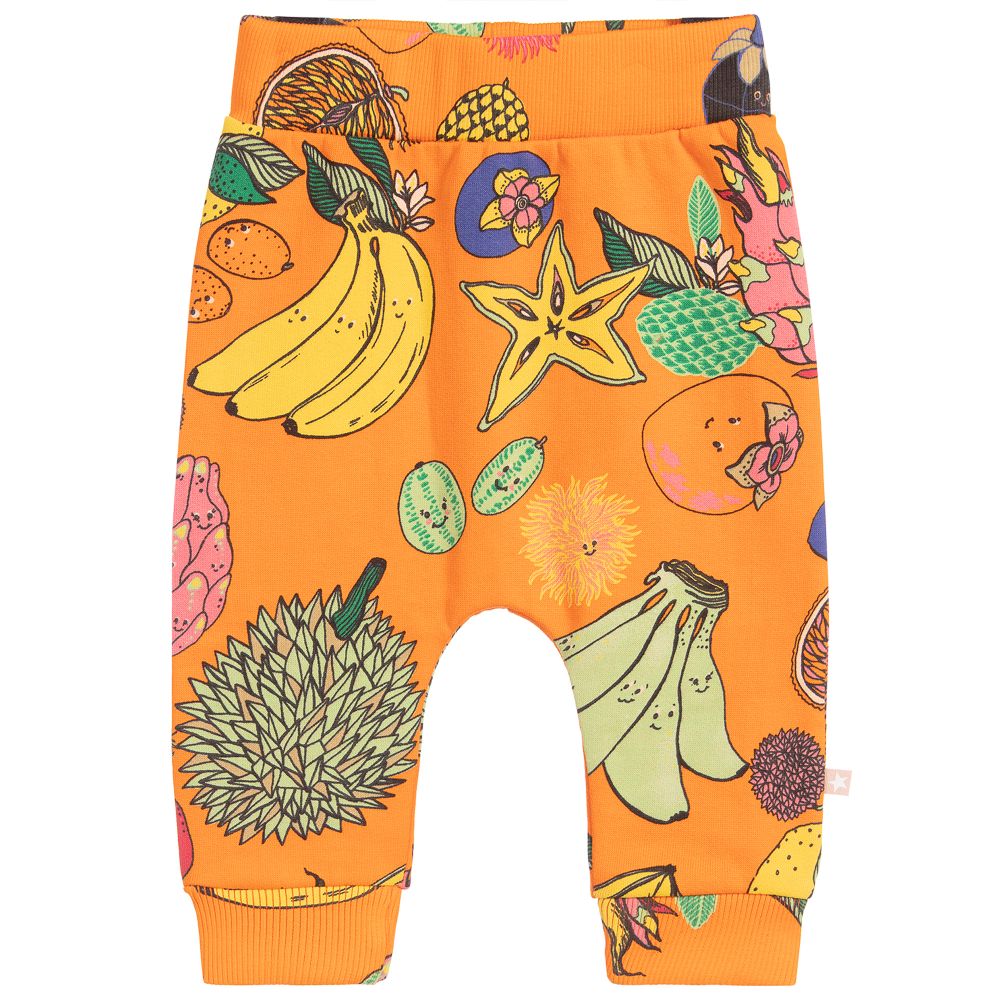 Molo - Girls Orange Cotton Trousers | Childrensalon