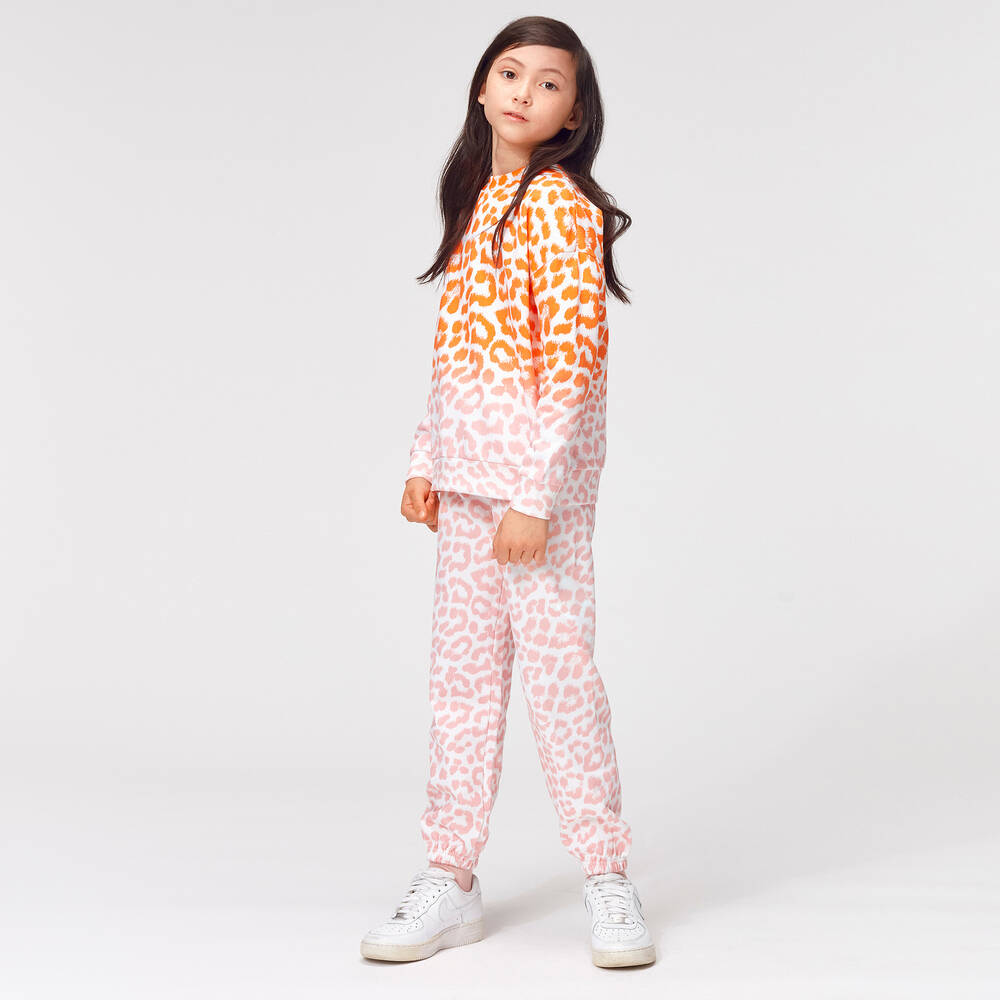 Molo-Girls Orange Sweatshirt | Childrensalon Outlet