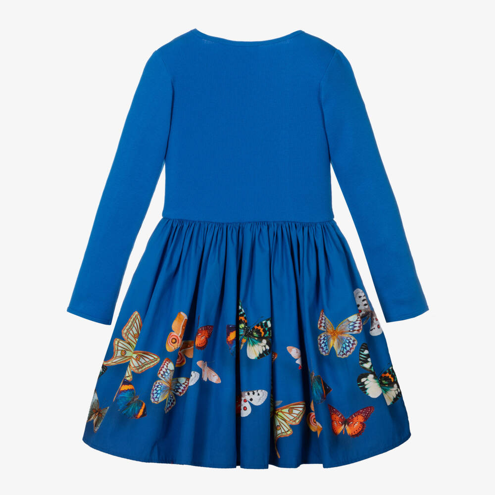 Molo-Girls Organic Butterfly Print Dress | Childrensalon Outlet