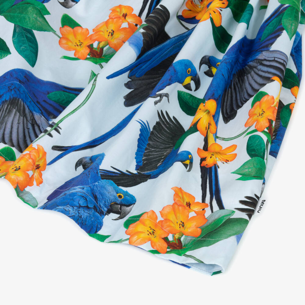 Molo-Girls Organic Cotton Birdie Dress | Childrensalon Outlet