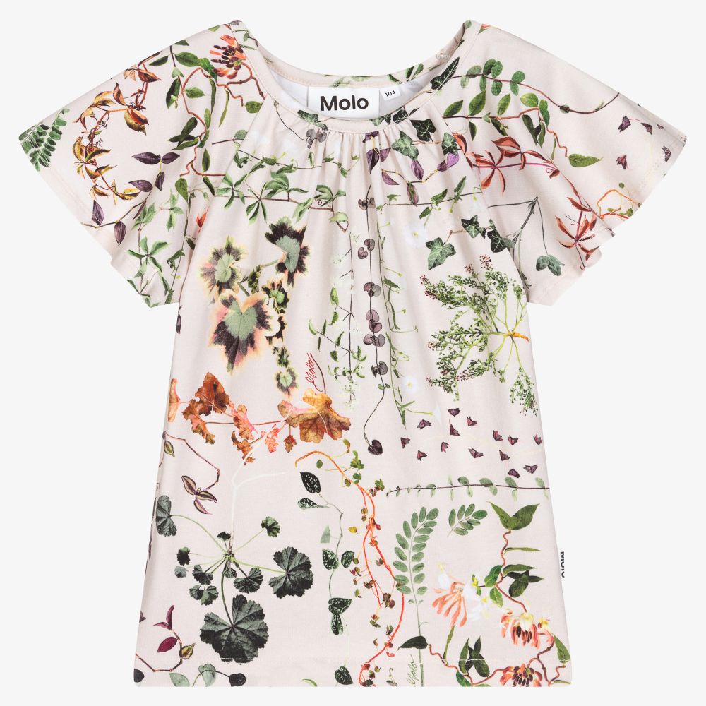 Molo - Girls Organic Cotton T-Shirt | Childrensalon
