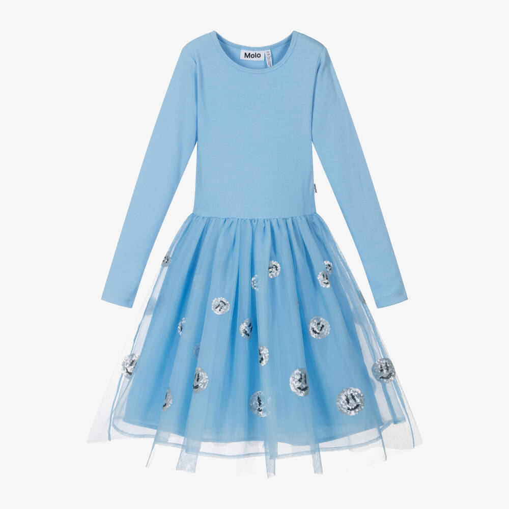 Molo-فستان بناتي من القطن العضوي والتول الفاخر | Childrensalon Outlet