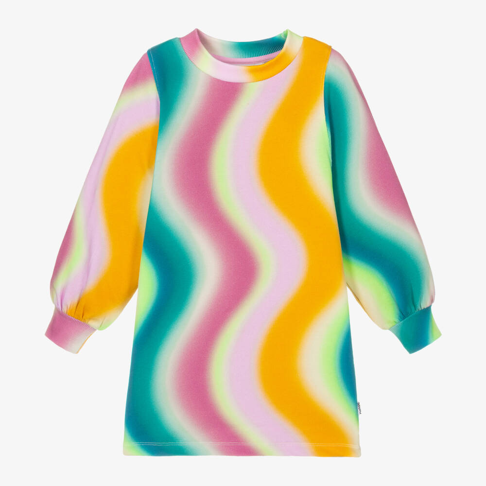 Molo-Girls Organic Cotton Wave Dress | Childrensalon Outlet