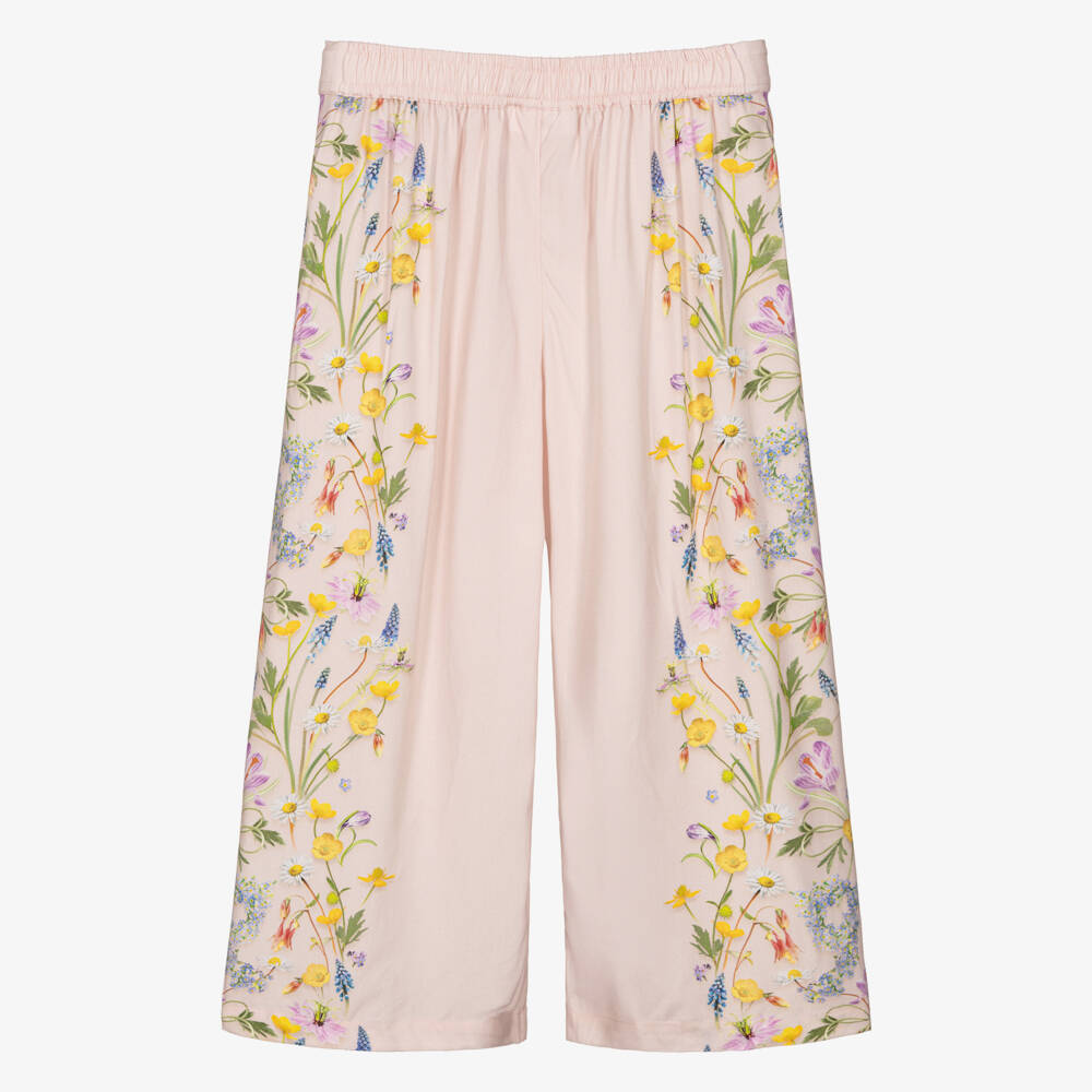 Molo-Розовые брюки с цветочным узором для девочек | Childrensalon Outlet