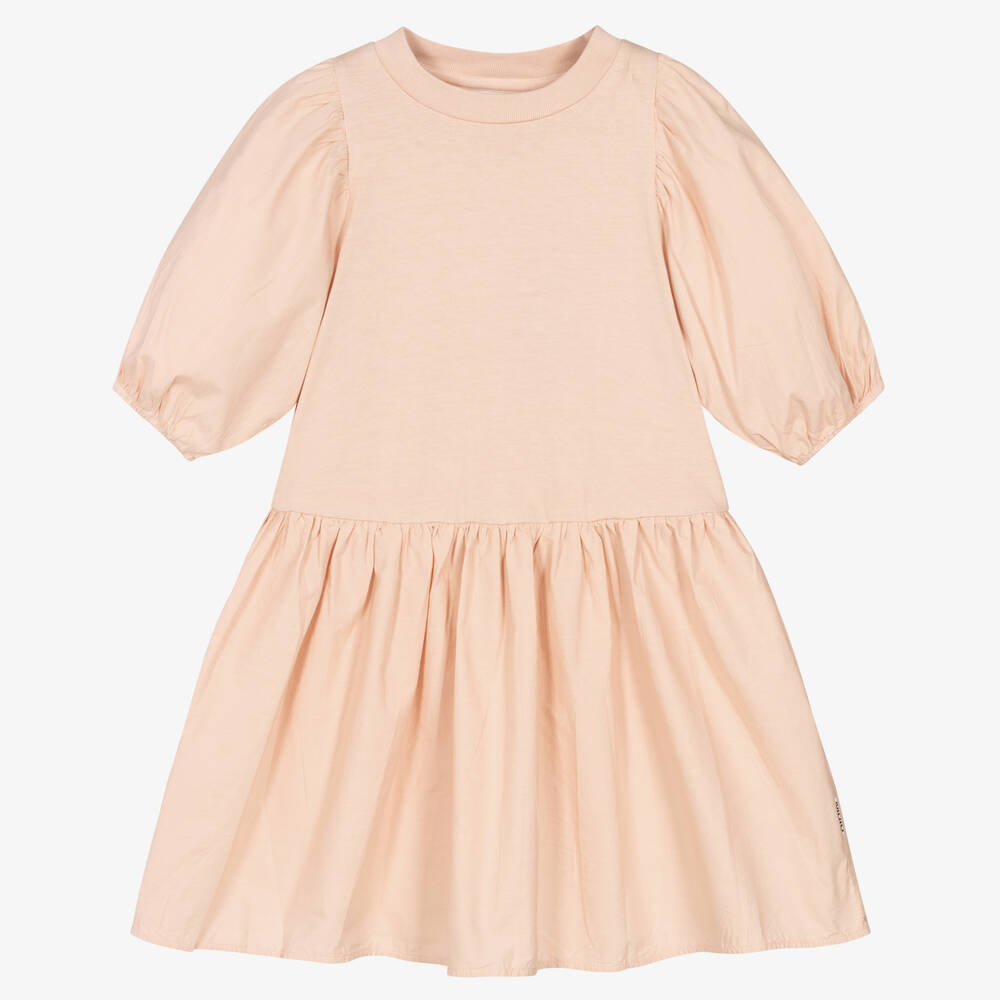 Molo - Girls Pale Pink Organic Cotton Dress | Childrensalon
