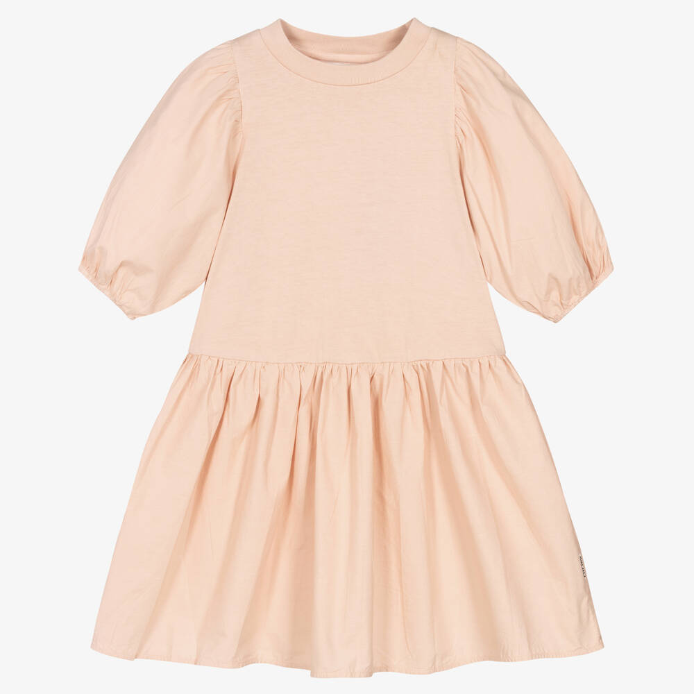 Molo-Girls Pale Pink Organic Cotton Dress | Childrensalon Outlet