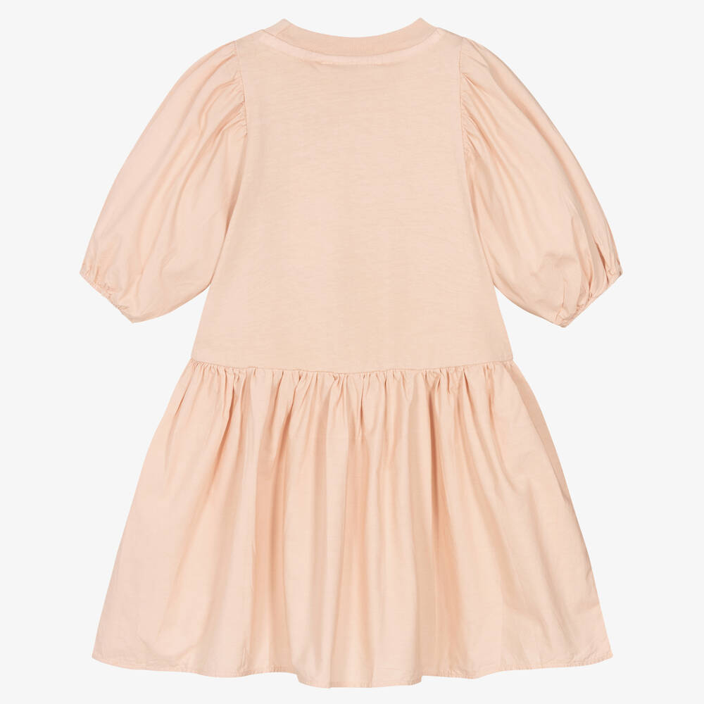 Molo-فستان قطن عضوي لون زهري فاتح | Childrensalon Outlet