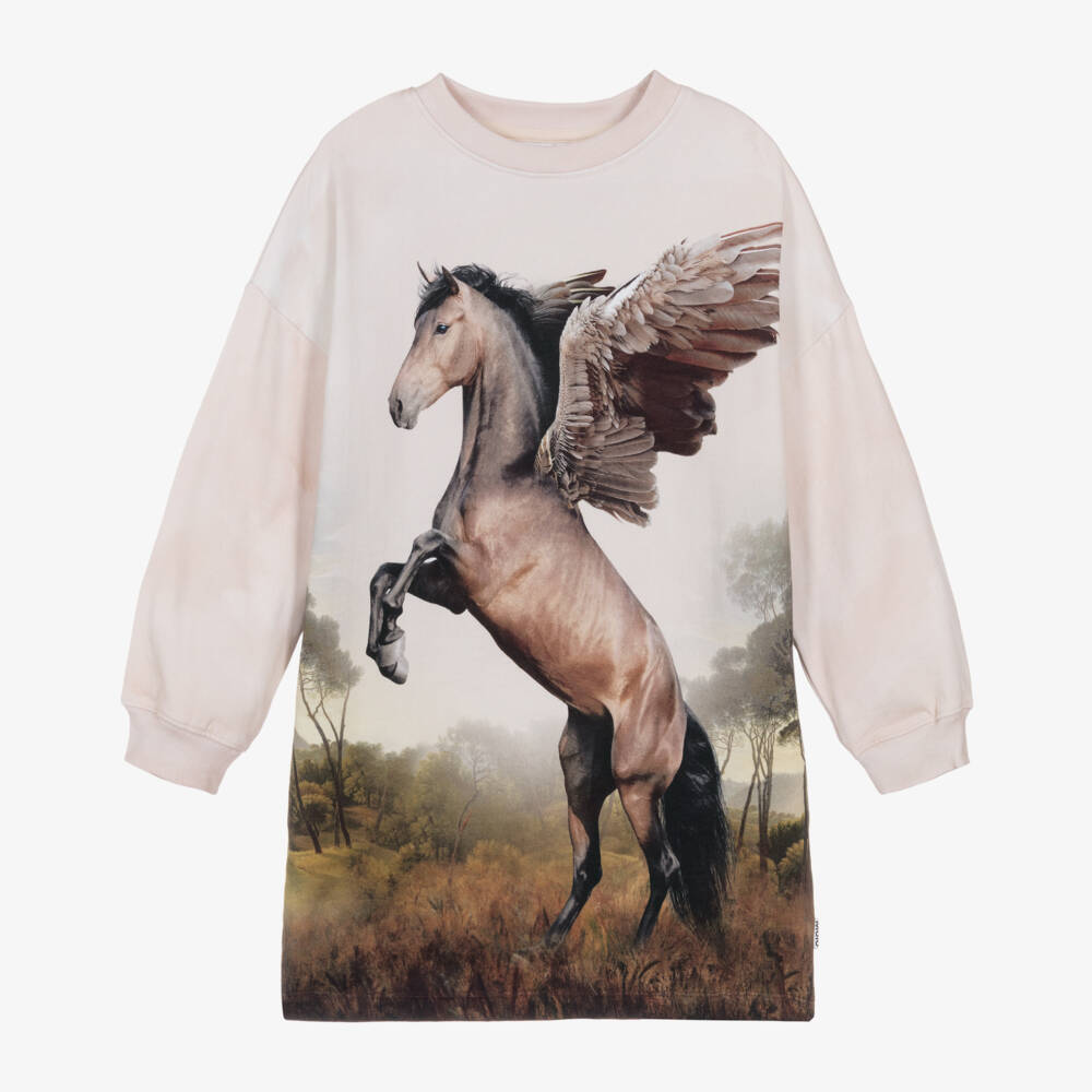 Molo-Girls Pale Pink Pegasus Dress | Childrensalon Outlet