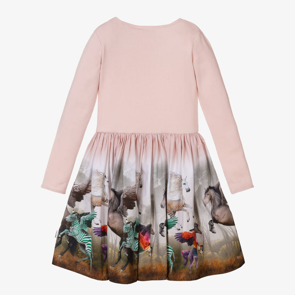 Molo-Girls Pale Pink Pegasus Dress | Childrensalon Outlet