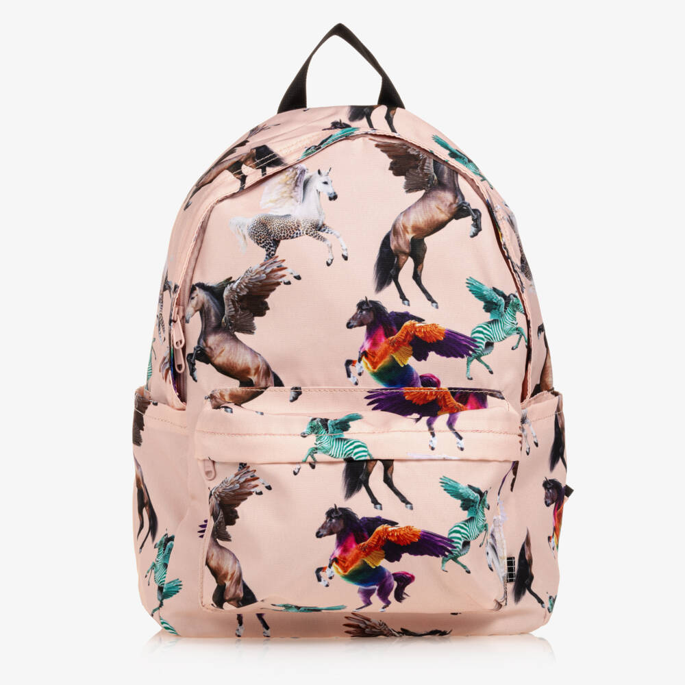 Molo-Girls Pale Pink Pegasus Rucksack | Childrensalon Outlet