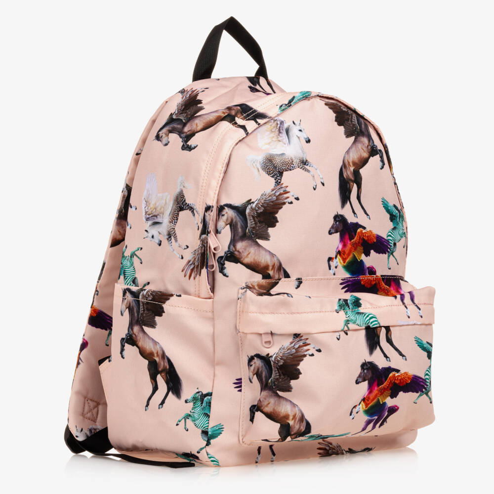 Molo-Girls Pale Pink Pegasus Rucksack | Childrensalon Outlet