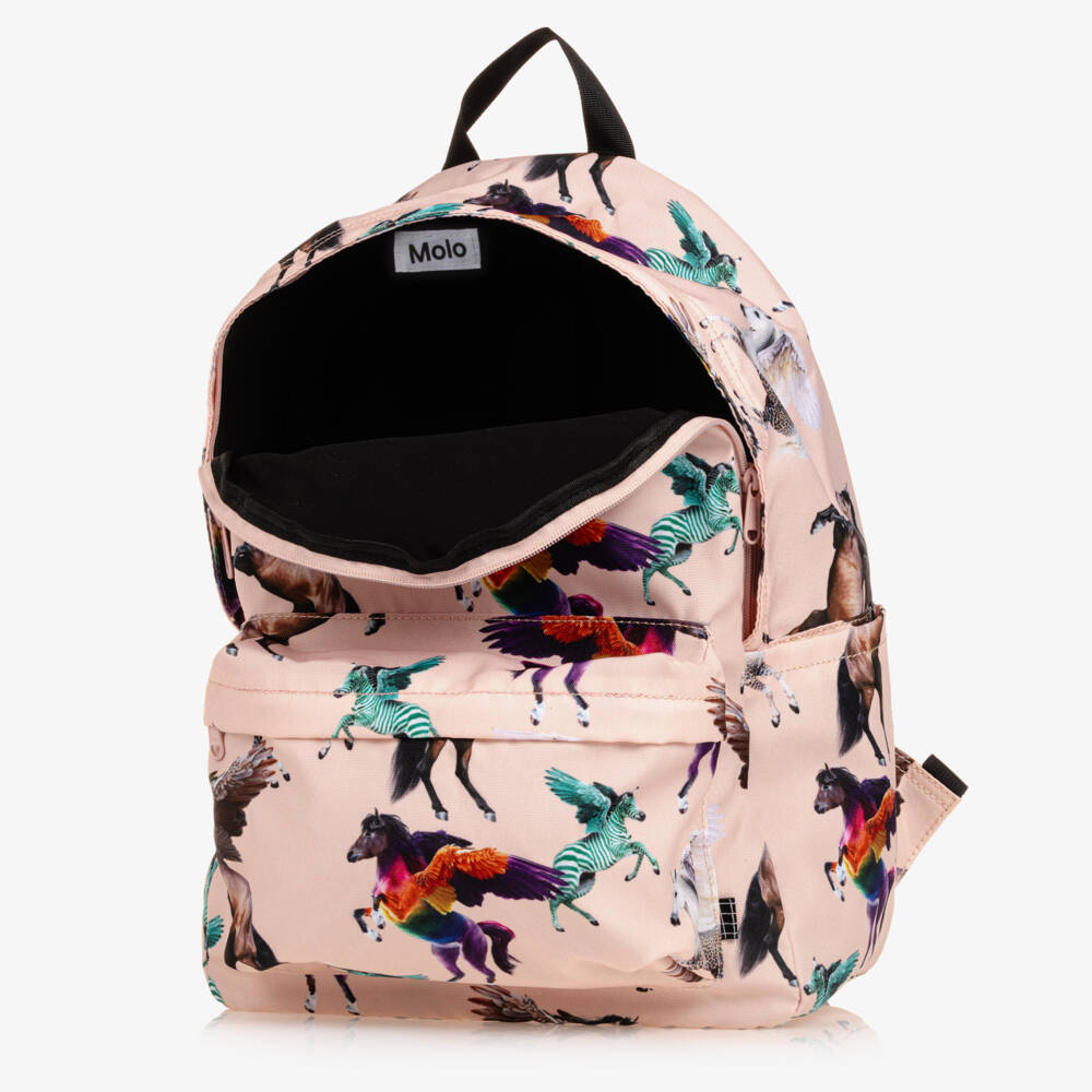 Molo-Girls Pale Pink Pegasus Rucksack | Childrensalon Outlet