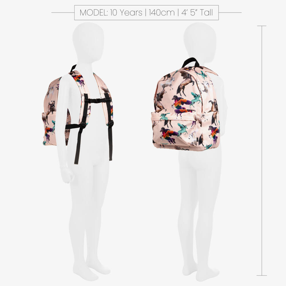 Molo-Girls Pale Pink Pegasus Rucksack | Childrensalon Outlet