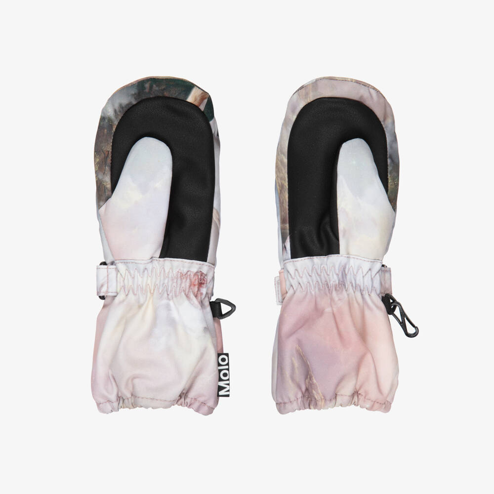Molo-Girls Pale Pink Pegasus Ski Gloves | Childrensalon Outlet