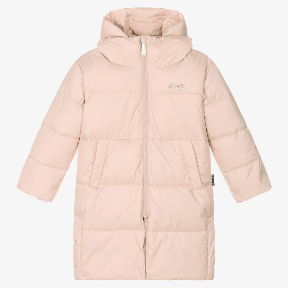 Molo - Girls Pale Pink Puffer Coat | Childrensalon