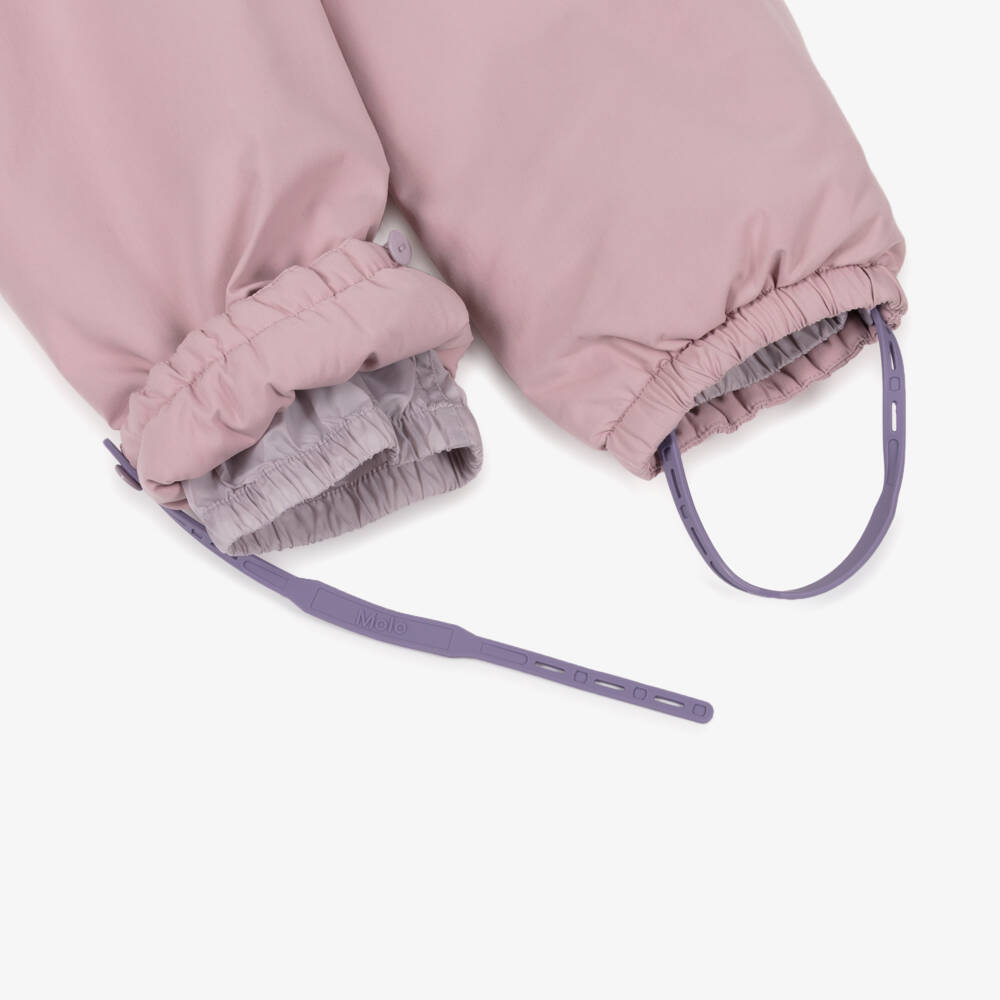Molo-Girls Pale Pink Technical & Waterproof Snowsuit | Childrensalon Outlet