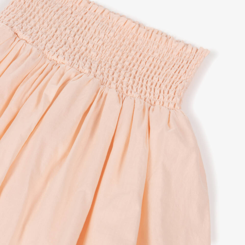 Molo-Girls Pale Pink Tiered Cotton Skirt | Childrensalon Outlet