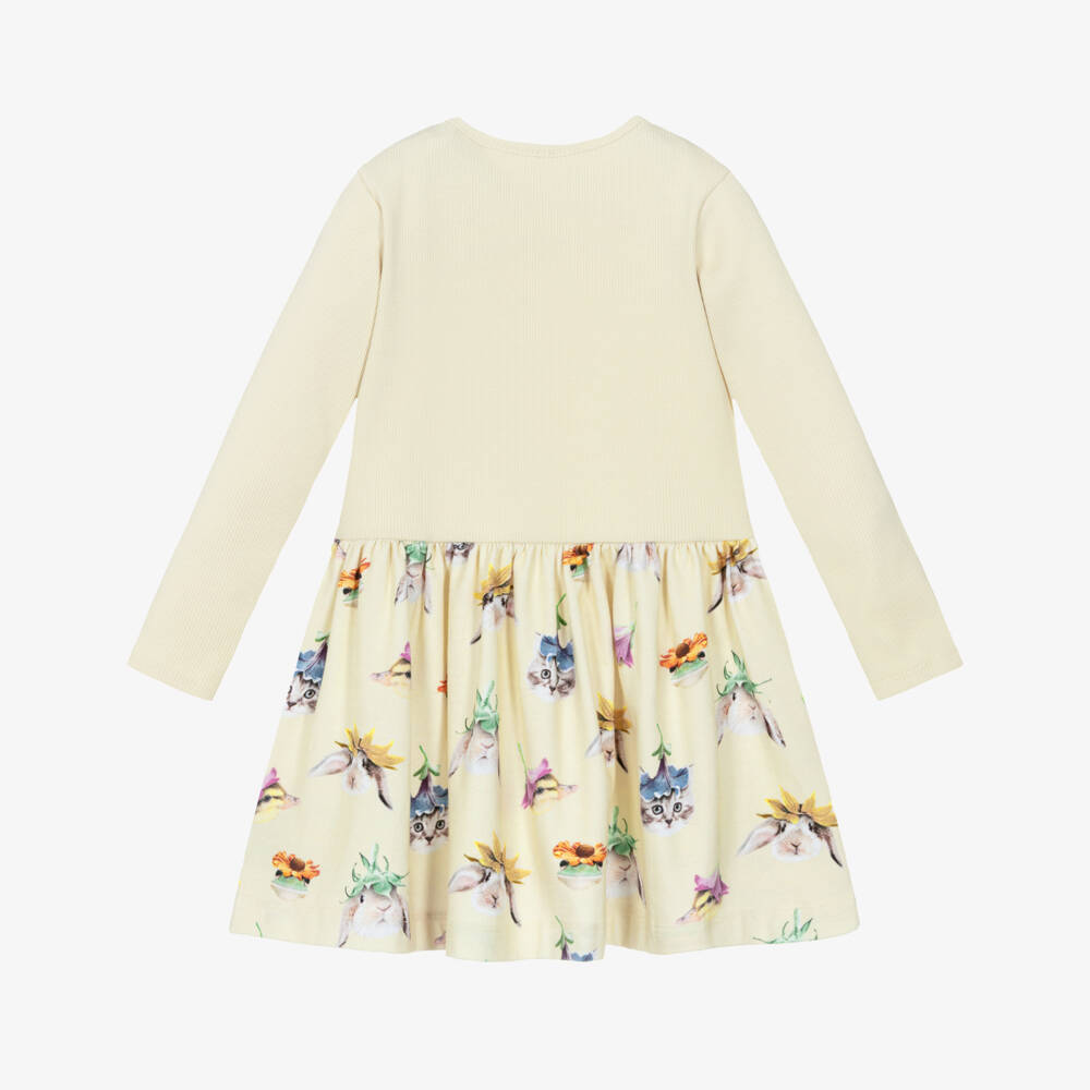 Molo-Платье с принтом котов и зайцев для девочек | Childrensalon Outlet