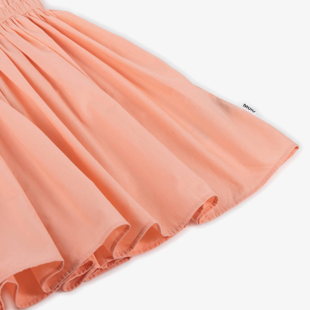 Molo-Хлопковое платье пастельного персикового цвета для девочек | Childrensalon Outlet