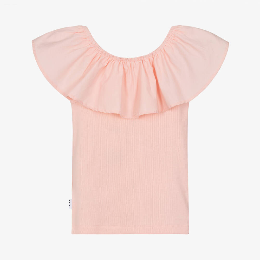 Molo-Розовый топ без рукавов с оборками для девочек | Childrensalon Outlet