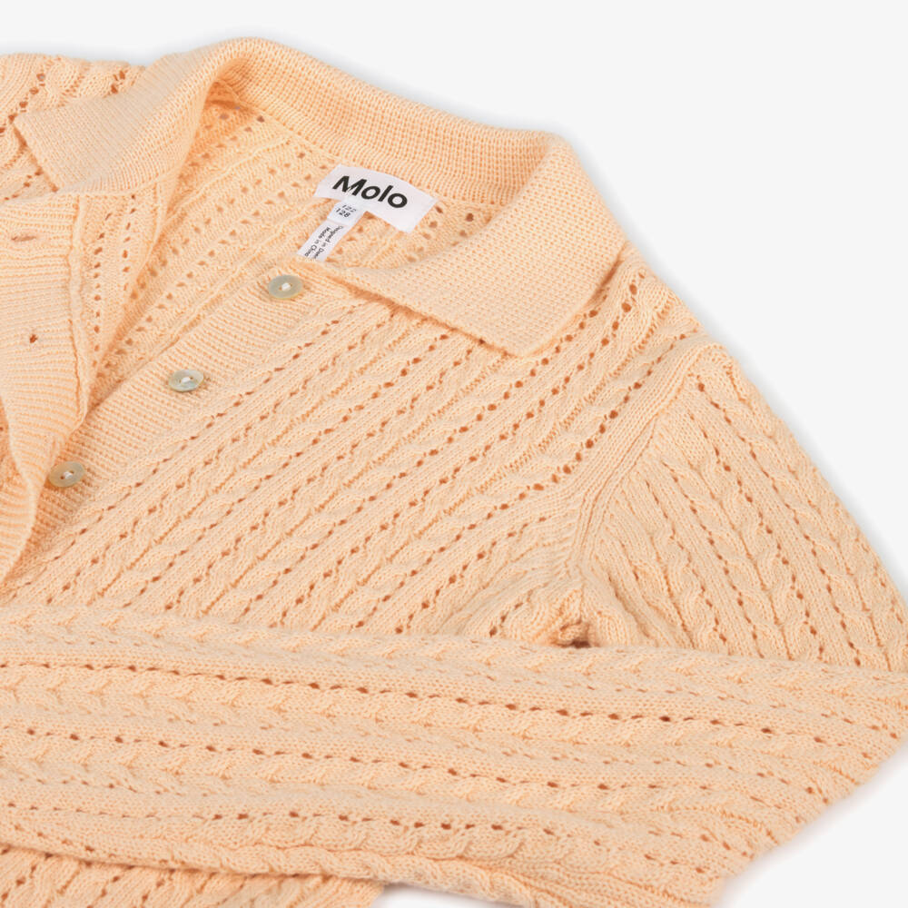 Molo-Girls Peachy Cotton Knit Sweater | Childrensalon Outlet