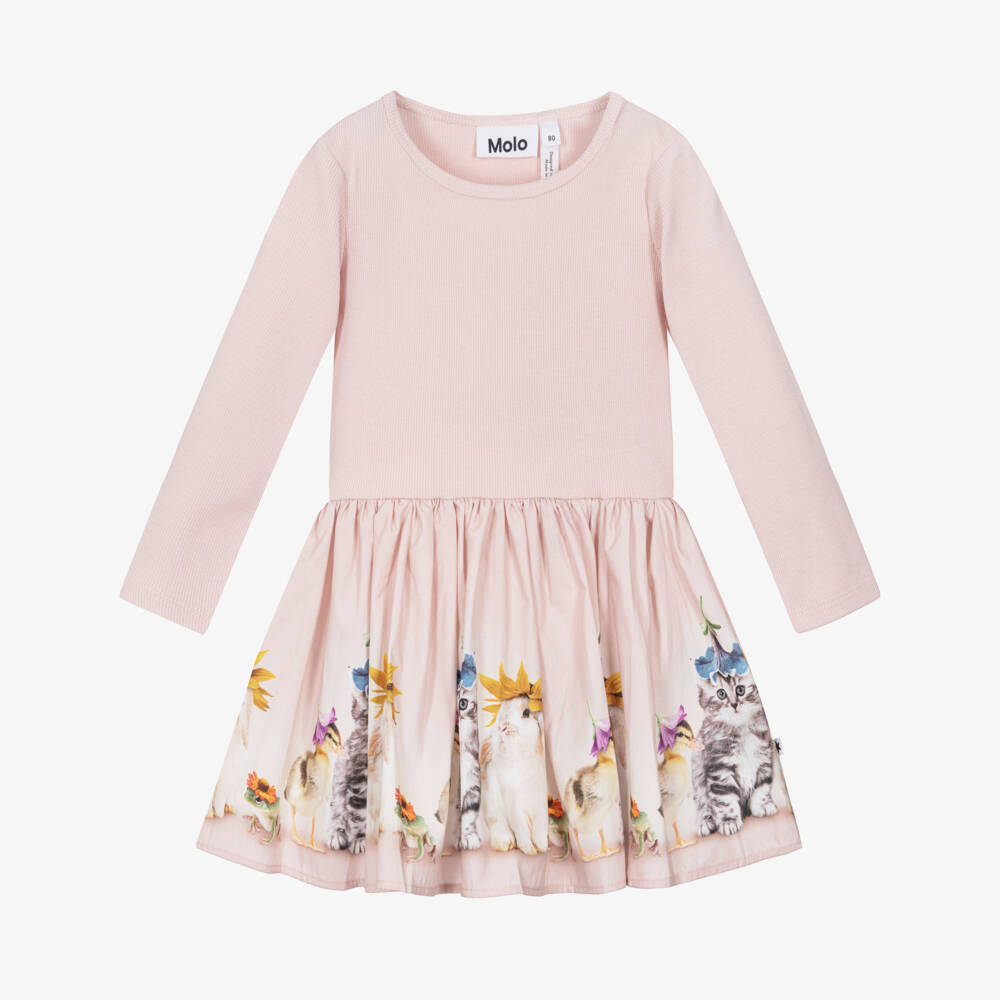 Molo-Платье с принтом кота и утки для девочек | Childrensalon Outlet