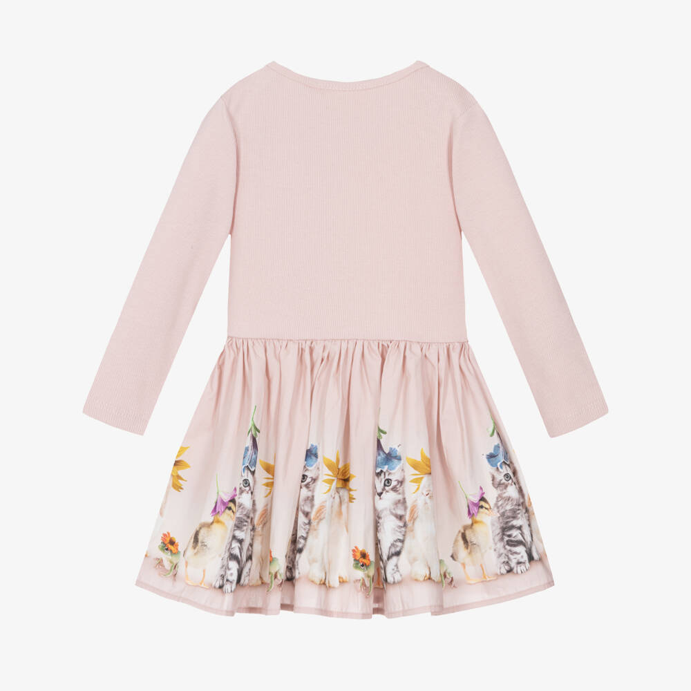 Molo-Платье с принтом кота и утки для девочек | Childrensalon Outlet