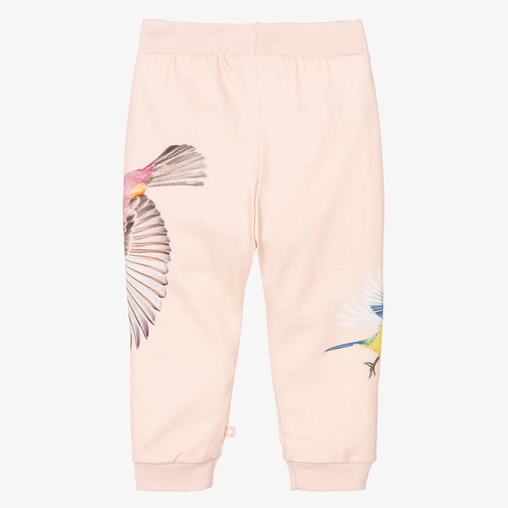 Molo-Girls Pink Bird Joggers | Childrensalon Outlet
