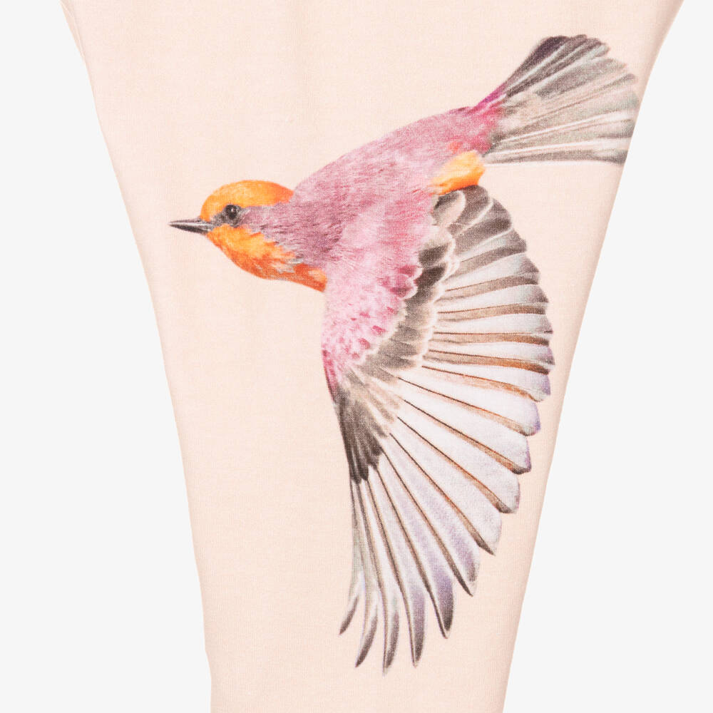 Molo-Girls Pink Bird Joggers | Childrensalon Outlet