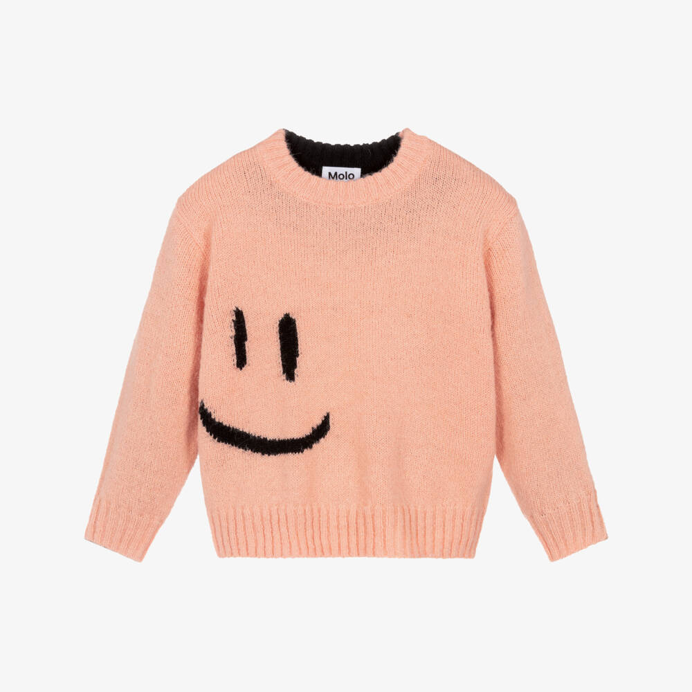 Molo-Розовый и черный шерстяной свитер для девочек | Childrensalon Outlet