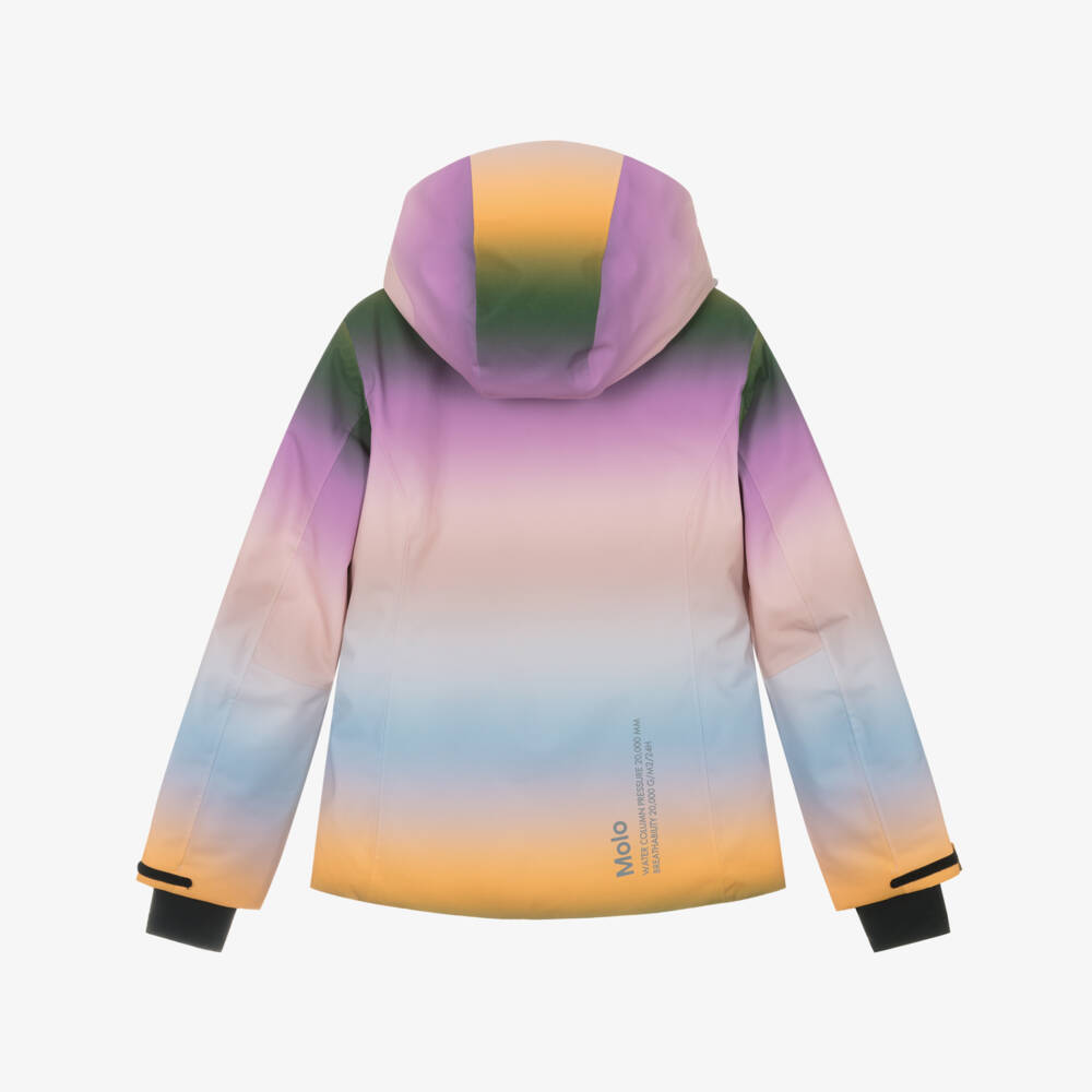 Molo-Розовая радужная лыжная куртка для девочек | Childrensalon Outlet