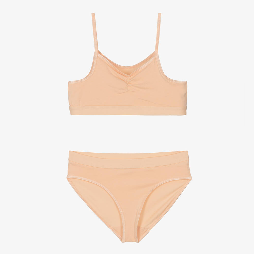 Molo-Girls Pink Bra & Knickers Set | Childrensalon Outlet