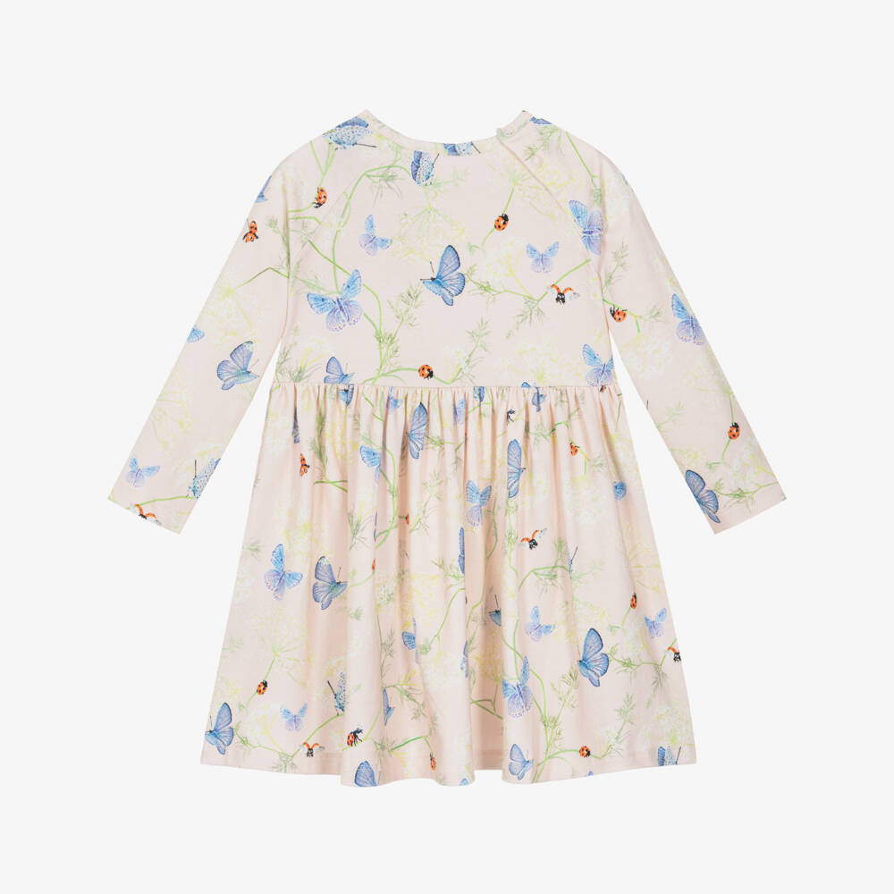 Molo-Розовое платье с принтом бабочек для девочек | Childrensalon Outlet